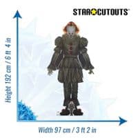 IT 2017 PENNYWISE THE DANCING CLOWN LIFE SIZE CARDBOARD CUT OUT