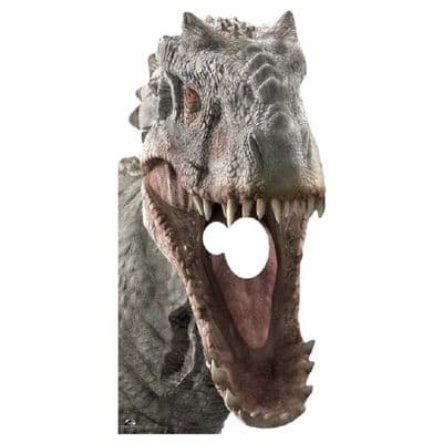 JURASSIC WORLD INDOMINUS REX DINOSAUR STAND IN CARDBOARD CUT OUT