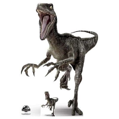 JURASSIC WORLD RAPTOR BLUE DINOSAUR CARDBOARD CUT OUT