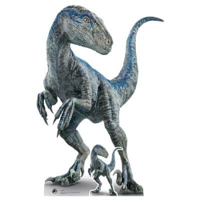 JURASSIC WORLD RAPTOR BLUE MOTHER DINOSAUR CARDBOARD CUT OUT