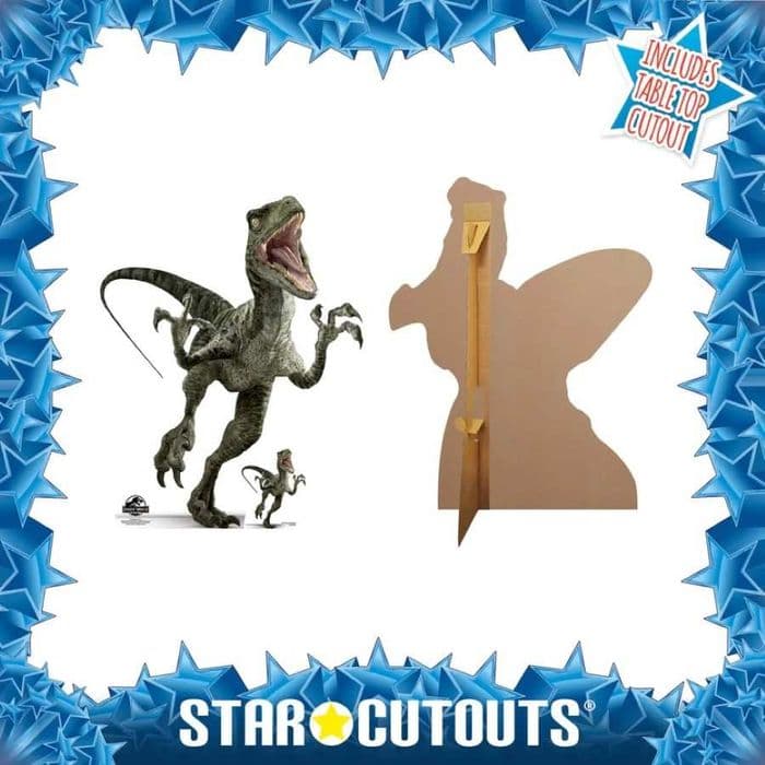 JURASSIC WORLD RAPTOR CHARLIE DINOSAUR CARDBOARD CUT OUT