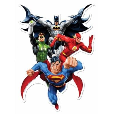 JUSTICE LEAGUE WALL MOUNTED CARDBOARD CUT OUT