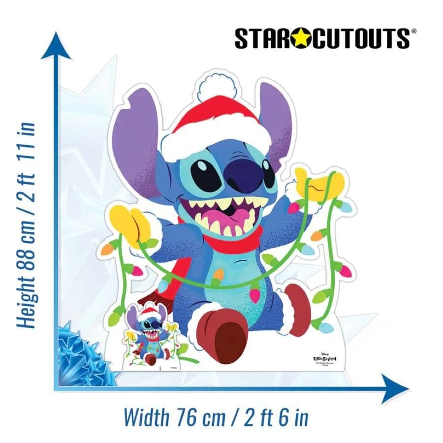 LILO AND STITCH CHRISTMAS DISNEY CARDBOARD CUT OUT
