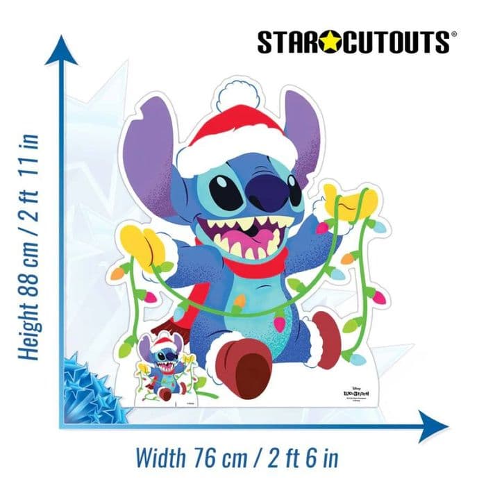 LILO AND STITCH CHRISTMAS DISNEY CARDBOARD CUT OUT