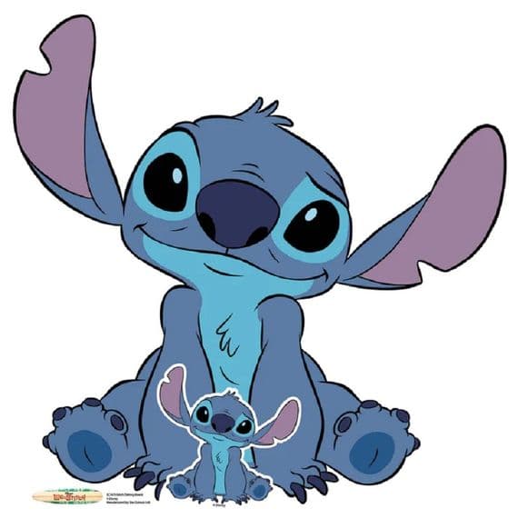 LILO AND STITCH SITTING DISNEY CARDBOARD CUT OUT