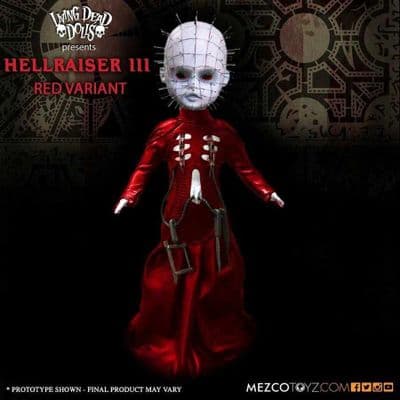 LIVING DEAD DOLLS HELLRAISER III PINHEAD EXCLUSIVE RED VARIANT FROM MEZCO TOYZ