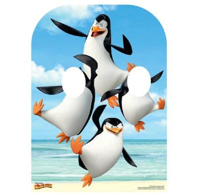MADAGASCAR PENGUINS STAND IN CHILD SIZE CARDBOARD CUT OUT