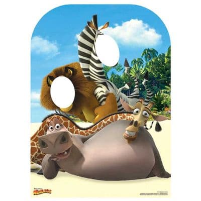 MADAGASCAR STAND IN CHILD SIZE CARDBOARD CUT OUT