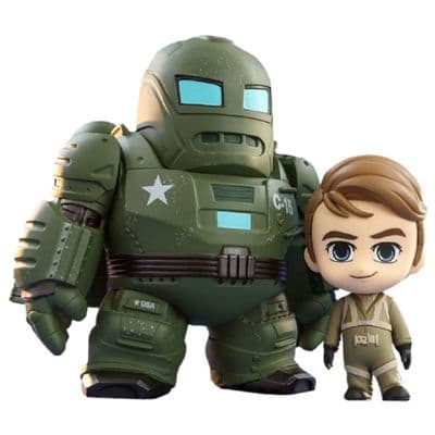MARVEL WHAT IF...? THE HYDRA STOMPER AND STEVE ROGERS COSBABY MINI FIGURE SET FROM HOT TOYS