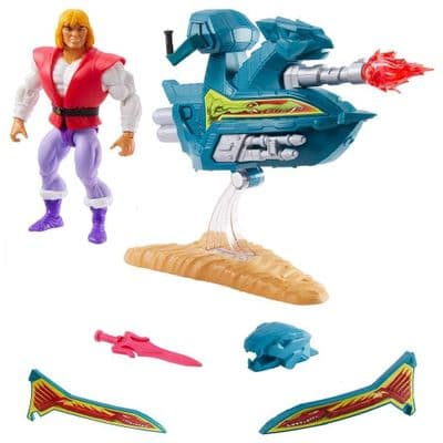 MASTERS OF THE UNIVERSE ORIGINS 2020 PRINCE ADAM ACTION FIGURE WITH SKY SLED FROM MATTEL