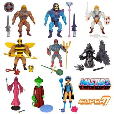 MASTERS OF THE UNIVERSE VINTAGE COLLECTION WAVE 4 FULL SET FROM SUPER7