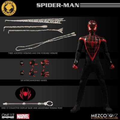MILES MORALES SPIDER-MAN ONE:12 COLLECTIVE 2017 SUMMER EXCLUSIVE ACTION FIGURE FROM MEZCO TOYZ