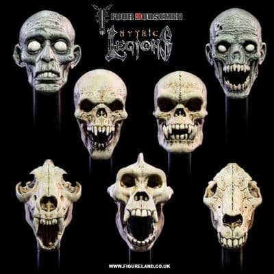 MYTHIC LEGIONS ALL STARS 6 UNDEAD HEADS ACCESSORY PACK FROM FOUR HORSEMEN STUDIOS