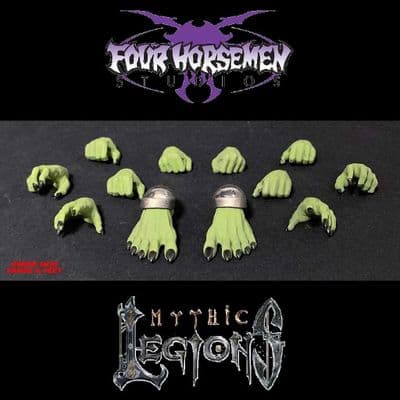 MYTHIC LEGIONS ARETHYR GREEN SKIN HANDS & FEET ACTION FIGURE ACCESSORIES FROM FOUR HORSEMEN STUDIOS