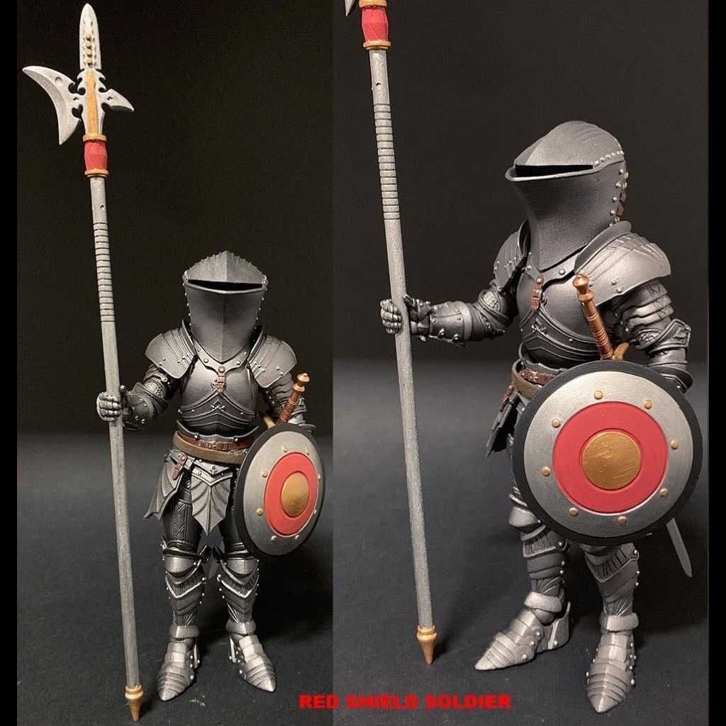 MYTHIC LEGIONS ARETHYR RED SHIELD SOLDIER ACTION FIGURE FROM FOUR