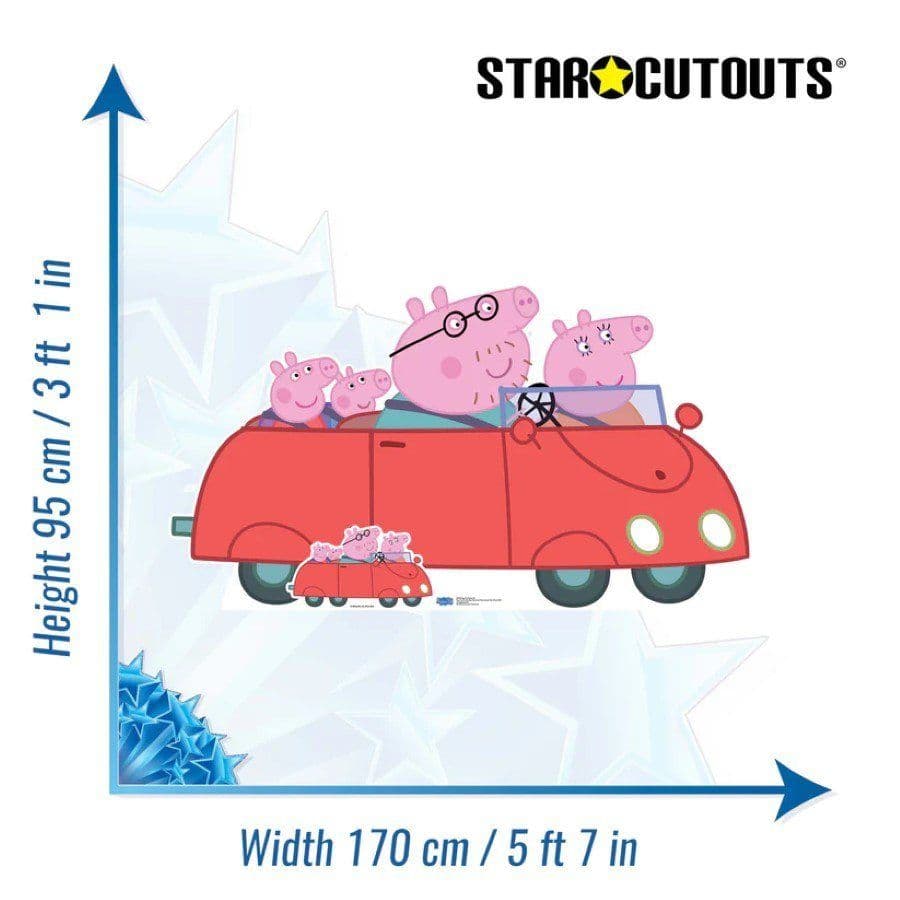 PEPPA PIG FAMILY CAR CARDBOARD CUT OUT
