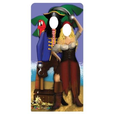 PIRATE COUPLE STAND IN LIFE SIZE CARDBOARD CUT OUT