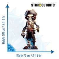 PIRATE SKELETON CARTOON STYLE CARDBOARD CUT OUT