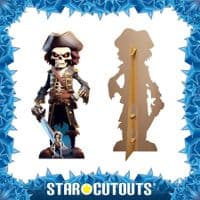PIRATE SKELETON CARTOON STYLE CARDBOARD CUT OUT