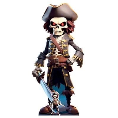 PIRATE SKELETON CARTOON STYLE CARDBOARD CUT OUT