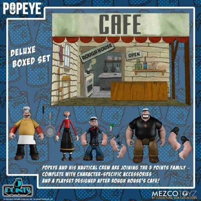 POPEYE 5 POINTS DELUXE BOX SET FROM MEZCO TOYZ