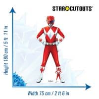 POWER RANGERS RED POWER RANGER LIFE SIZE CARDBOARD CUT OUT