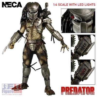 PREDATOR 1:4 SCALE JUNGLE HUNTER PREDATOR ACTION FIGURE WITH LED LIGHTS FROM NECA