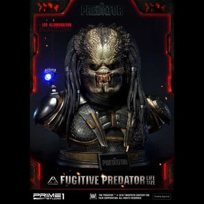 PREDATOR (2018 FILM) LIFE SIZE FUGITIVE PREDATOR BUST STATUE FROM PRIME 1 STUDIO