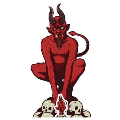 RED DEVIL LIFE SIZE CARDBOARD CUT OUT
