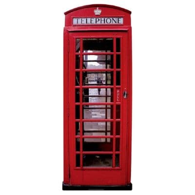 RED TELEPHONE BOX LANDMARK CARDBOARD CUT OUT