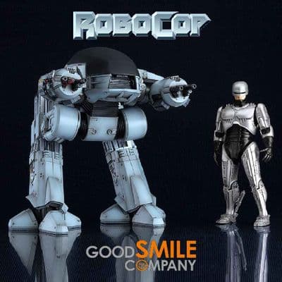 ROBOCOP HAGANE WORKS ROBOCOP & PLASTIC MODEL KIT MODEROID ED-209 BUNDLE FROM GOOD SMILE COMPANY