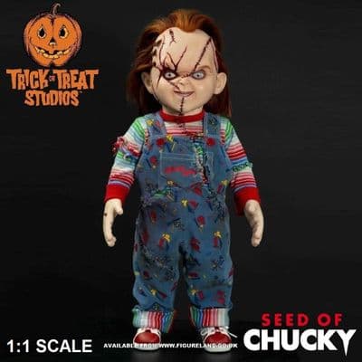 SEED OF CHUCKY PROP REPLICA 1:1 SCALE SCARRED CHUCKY DOLL FROM TRICK OR TREAT STUDIOS