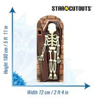 SKELETON STAND IN LIFE SIZE CARDBOARD CUT OUT