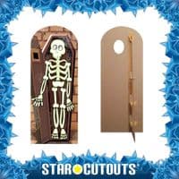 SKELETON STAND IN LIFE SIZE CARDBOARD CUT OUT