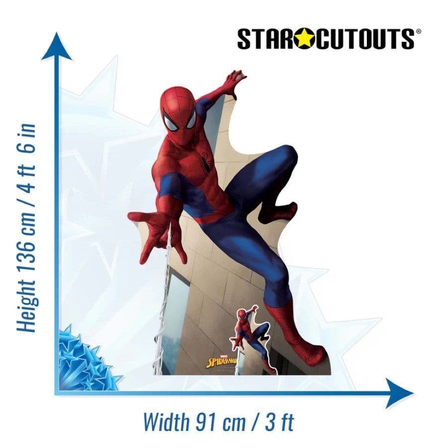 SPIDERMAN WEB SHOOTING LIFE SIZE CARDBOARD CUT OUT