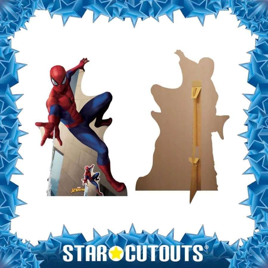 SPIDERMAN WEB SHOOTING LIFE SIZE CARDBOARD CUT OUT