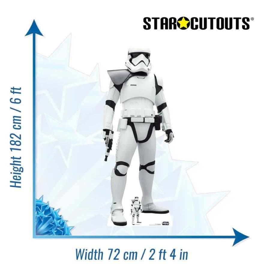 STAR WARS STORMTROOPER WITH PAULDRON FIRST ORDER LIFE SIZE CARDBOARD ...