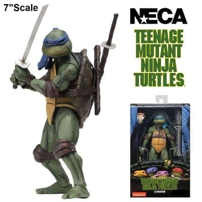 TEENAGE MUTANT NINJA TURTLES 1990 MOVIE 7” SCALE LEONARDO ACTION FIGURE FROM NECA