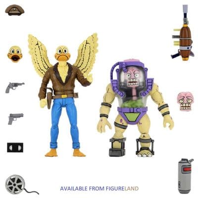 TEENAGE MUTANT NINJA TURTLES CARTOON SERIES ACE DUCK AND MUTAGEN MAN ACTION FIGURE 2 PACK FROM NECA