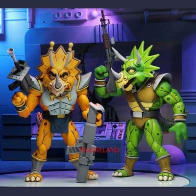 TEENAGE MUTANT NINJA TURTLES CARTOON SERIES CAPTAIN ZARAX AND ZORK 2 PACK FROM NECA