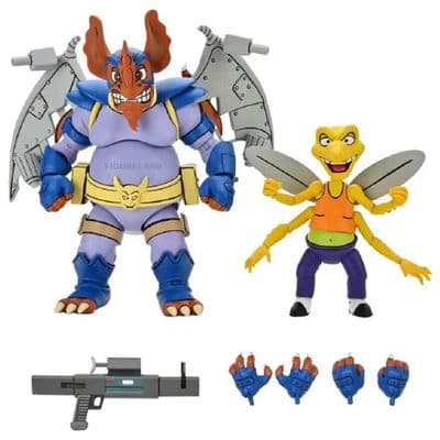 TEENAGE MUTANT NINJA TURTLES CARTOON SERIES WINGNUT AND SCREWLOOSE 2 PACK FROM NECA