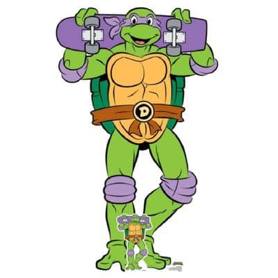 TEENAGE MUTANT NINJA TURTLES CARTOON STYLE DONATELLO CARDBOARD CUT OUT