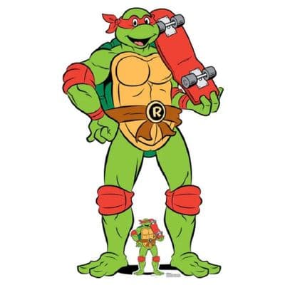 TEENAGE MUTANT NINJA TURTLES CARTOON STYLE RAPHAEL CARDBOARD CUT OUT