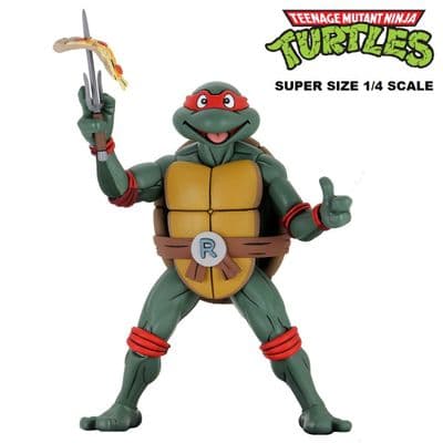 TEENAGE MUTANT NINJA TURTLES CLASSIC CARTOON SUPER SIZED 1:4 SCALE RAPHAEL ACTION FIGURE FROM NECA