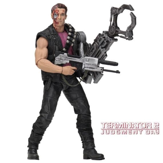 TERMINATOR 2 POWER ARM T-800  KENNER TRIBUTE ACTION FIGURE  FROM NECA