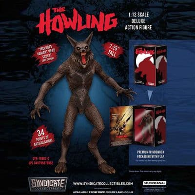 THE HOWLING 1:12 SCALE WEREWOLF DELUXE ACTION FIGURE FROM SYDICATE COLLECTIBLES