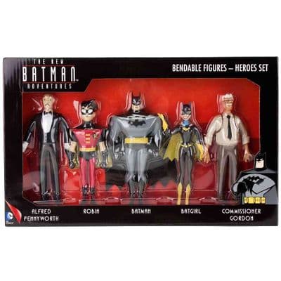 THE NEW BATMAN ADVENTURES BENDABLE FIGURES 5 PACK FROM NJ CROCE