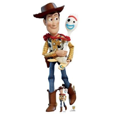 TOY STORY 4 WOODY AND FORKY CARDBOARD CUT OUT