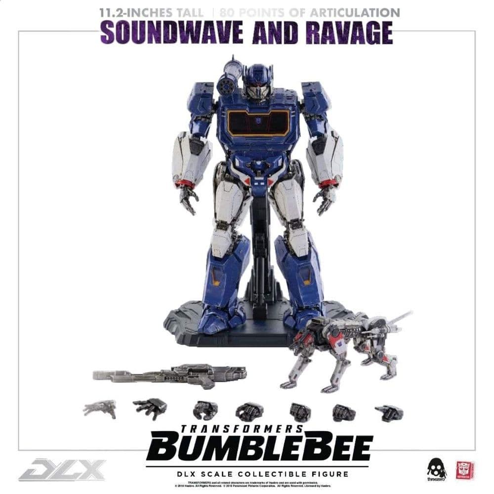 TRANSFORMERS BUMBLEBEE DLX SOUNDWAVE AND RAVAGE ACTION FIGURE 2 PACK ...