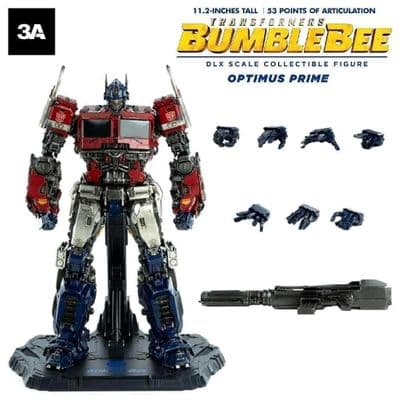 TRANSFORMERS BUMBLEBEE MOVIE DLX OPTIMUS PRIME ACTION FIGURE FROM THREEA